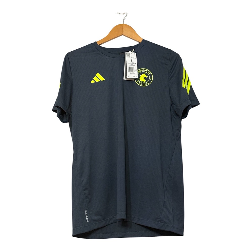 Adidas Boston Marathon Run T Small 2026 ClimaCool Shirt Aurora Ink KH3841 New